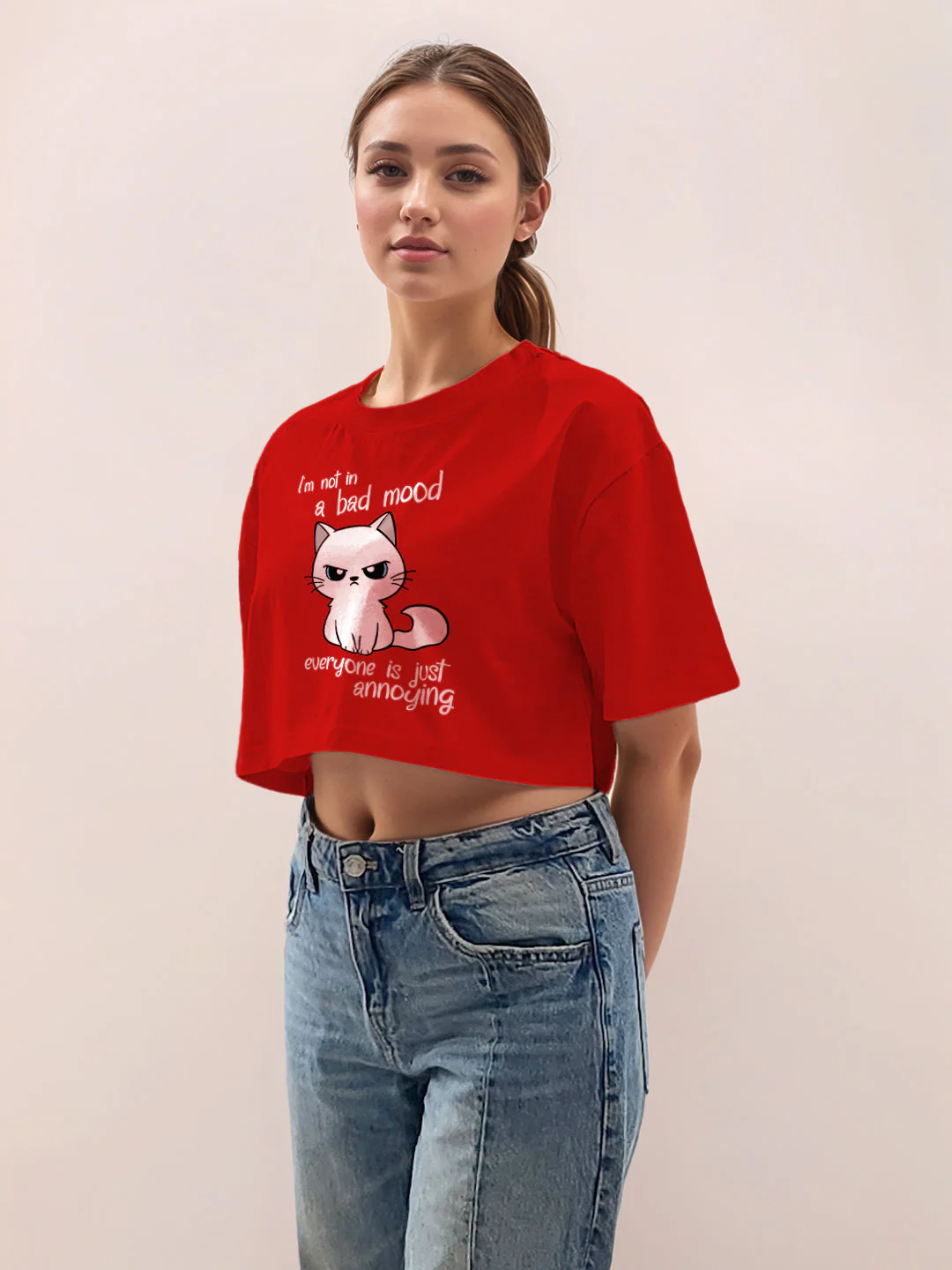 Red Graphic Half Sleeves T-Shirt - Image 3