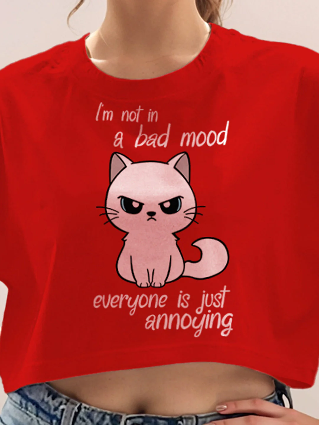 Red Graphic Half Sleeves T-Shirt - Image 6