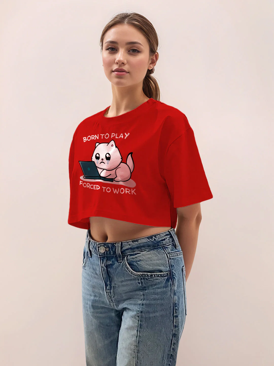 Red Graphic Half Sleeves T-Shirt - Image 3