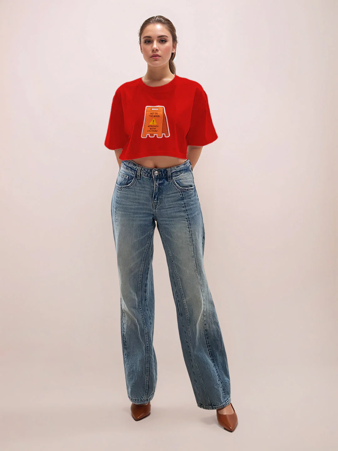 Red Graphic Half Sleeves T-Shirt