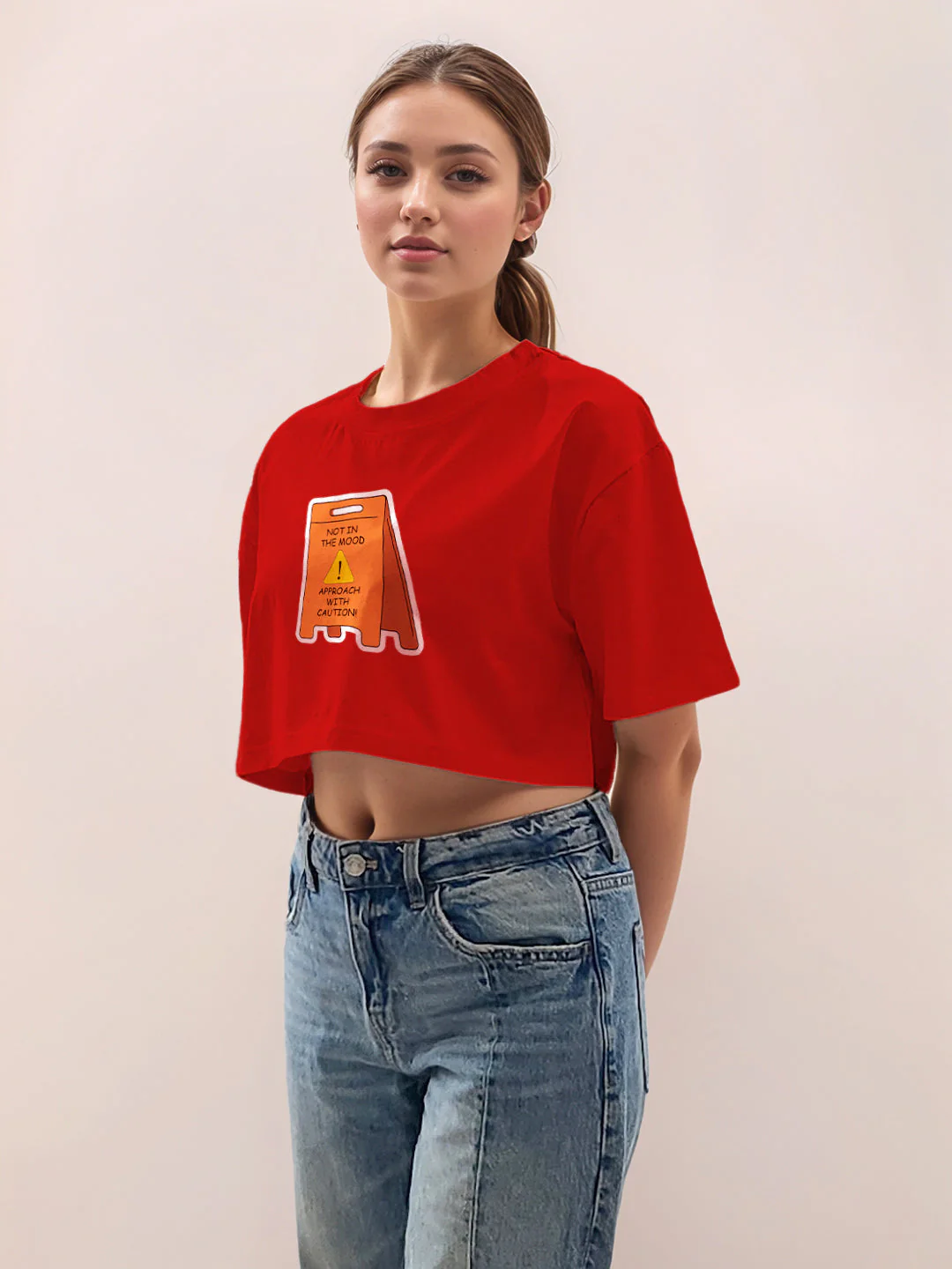 Red Graphic Half Sleeves T-Shirt - Image 3