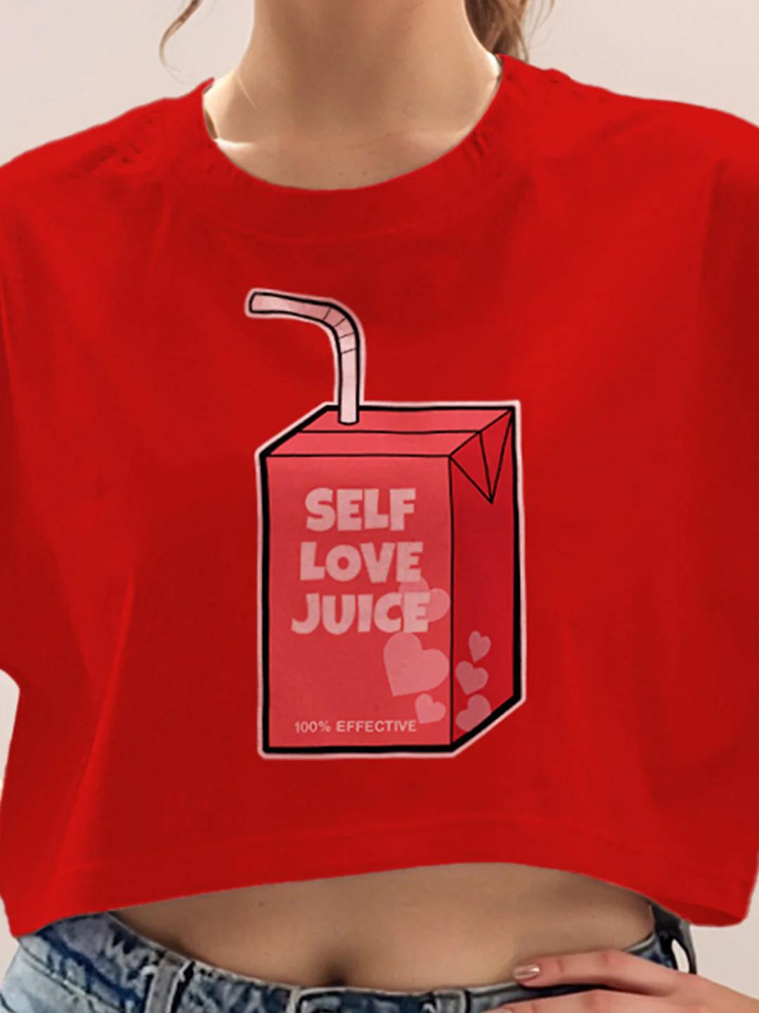 Red Graphic Half Sleeves T-Shirt - Image 6