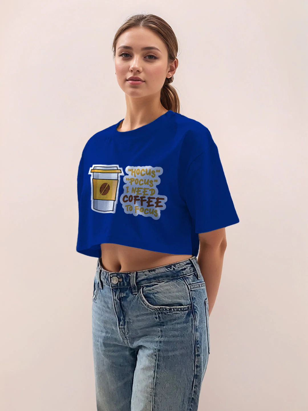 Blue Graphic Half Sleeves T-Shirt - Image 3
