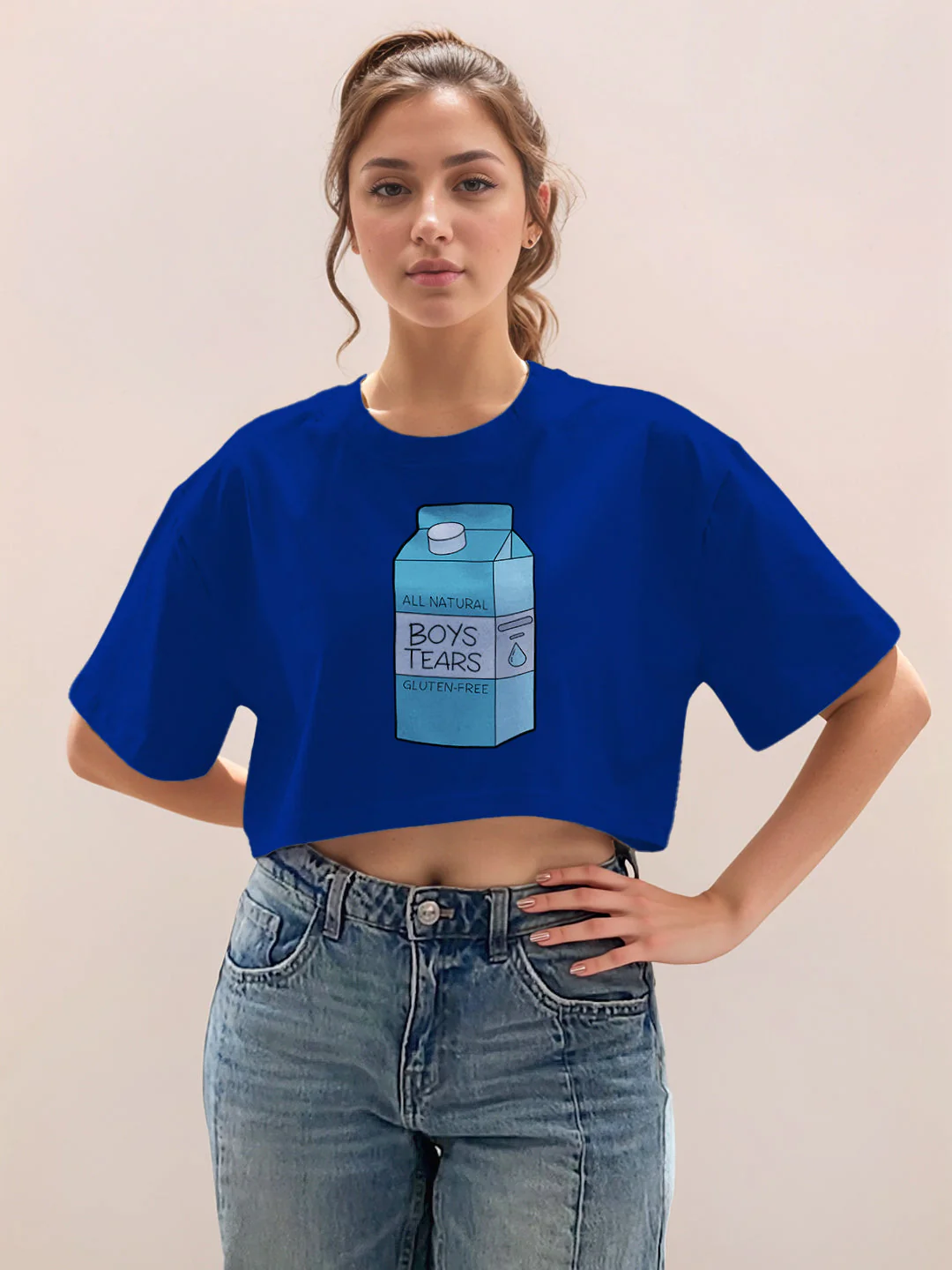 Blue Graphic Half Sleeves T-Shirt - Image 2
