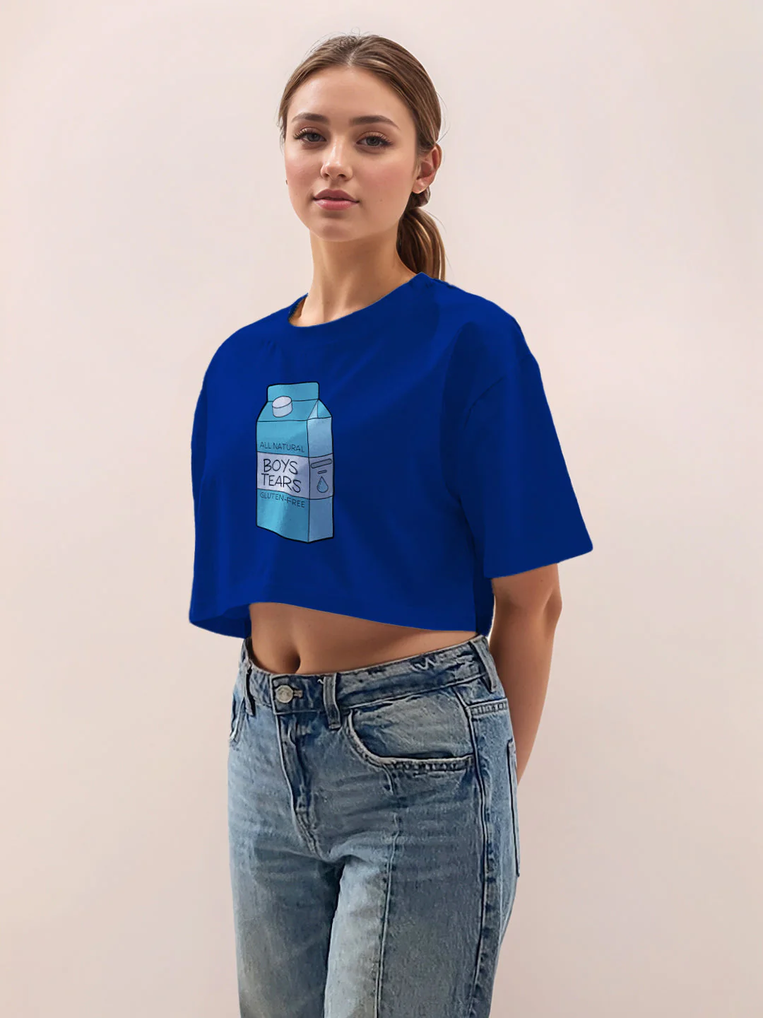 Blue Graphic Half Sleeves T-Shirt - Image 3