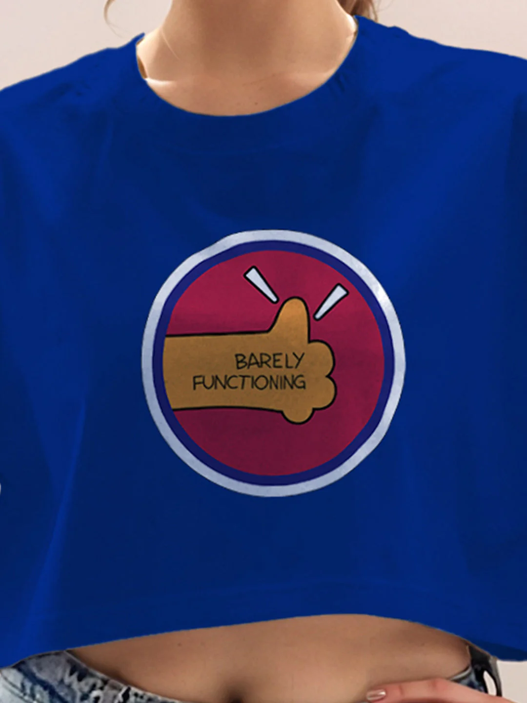 Blue Graphic Half Sleeves T-Shirt - Image 6