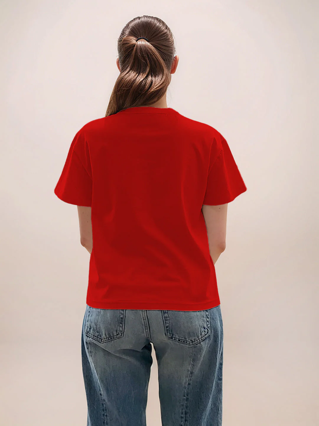 Red Graphic Half Sleeves T-Shirt - Image 4
