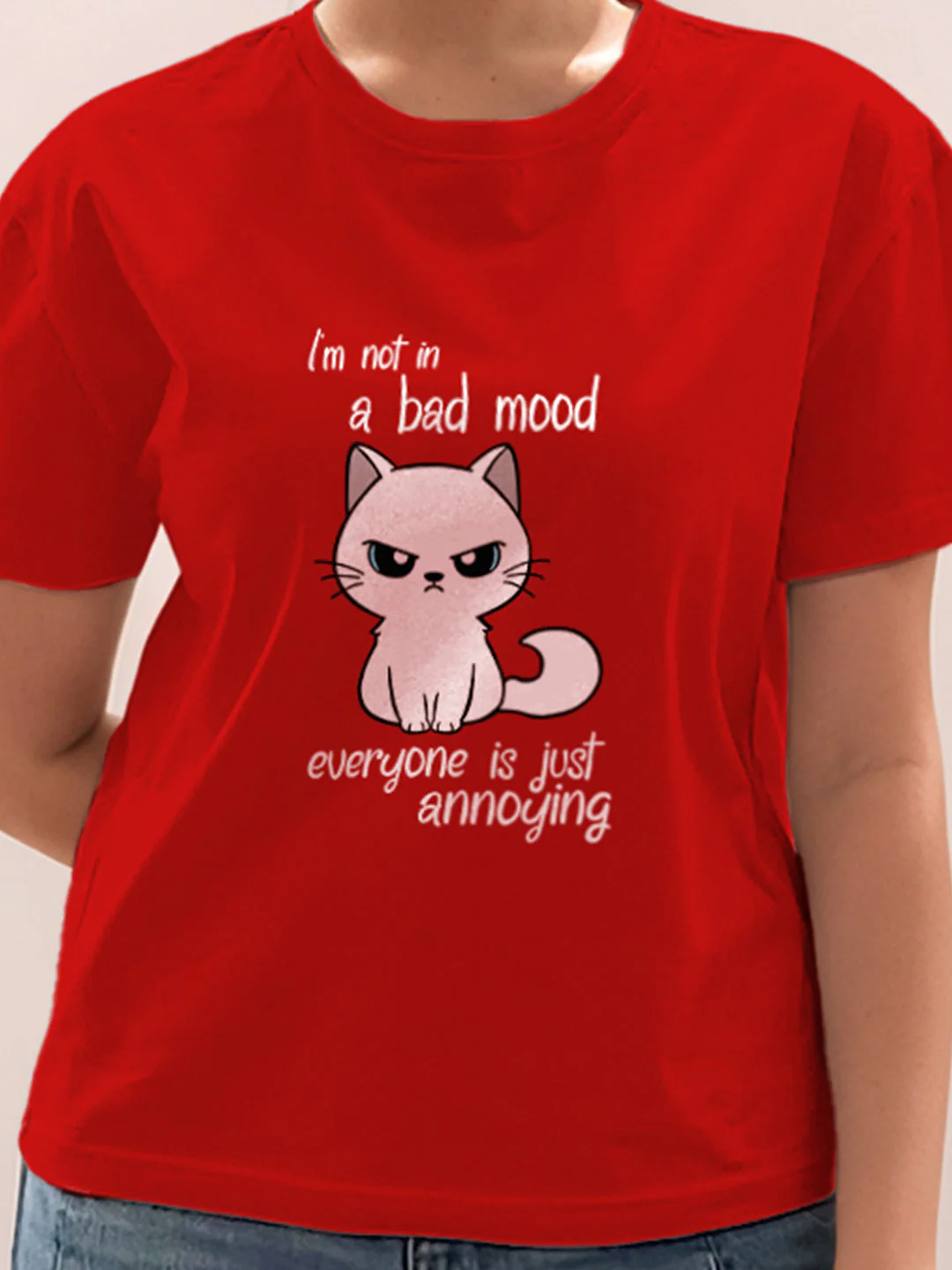 Red Graphic Half Sleeves T-Shirt - Image 6