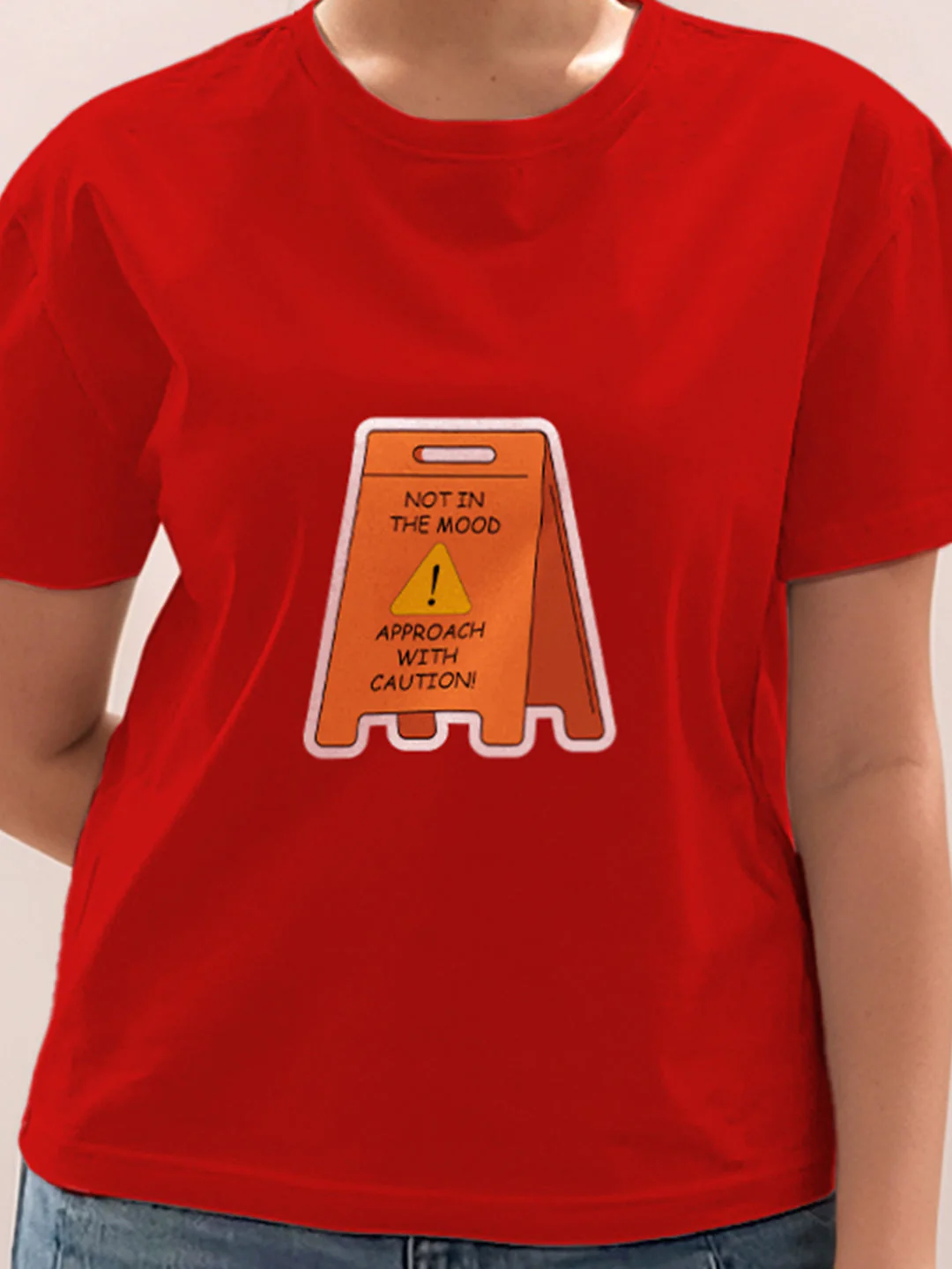 Red Graphic Half Sleeves T-Shirt - Image 6
