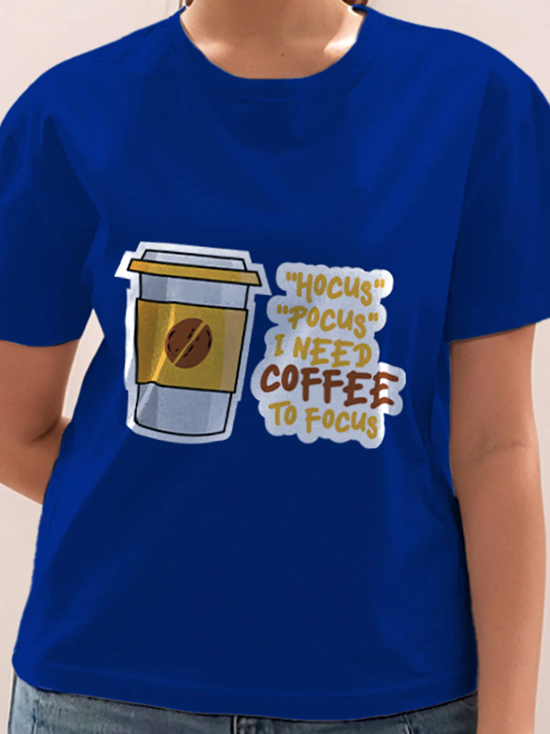Blue Graphic Half Sleeves T-Shirt - Image 6