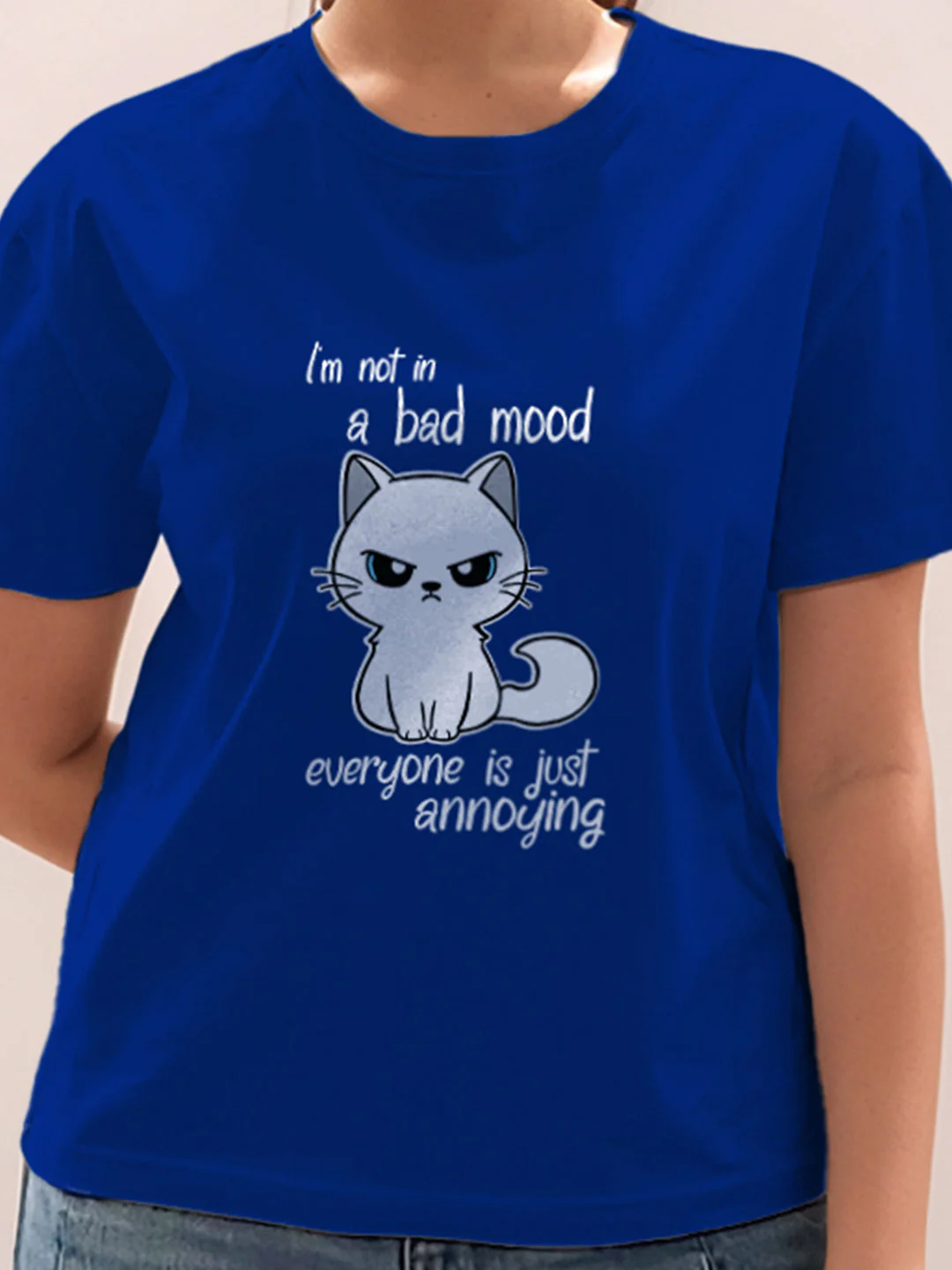 Blue Graphic Half Sleeves T-Shirt - Image 6