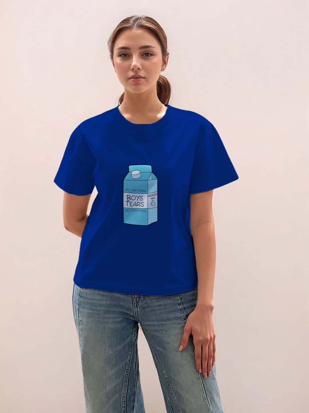Blue Graphic Half Sleeves T-Shirt - Image 2