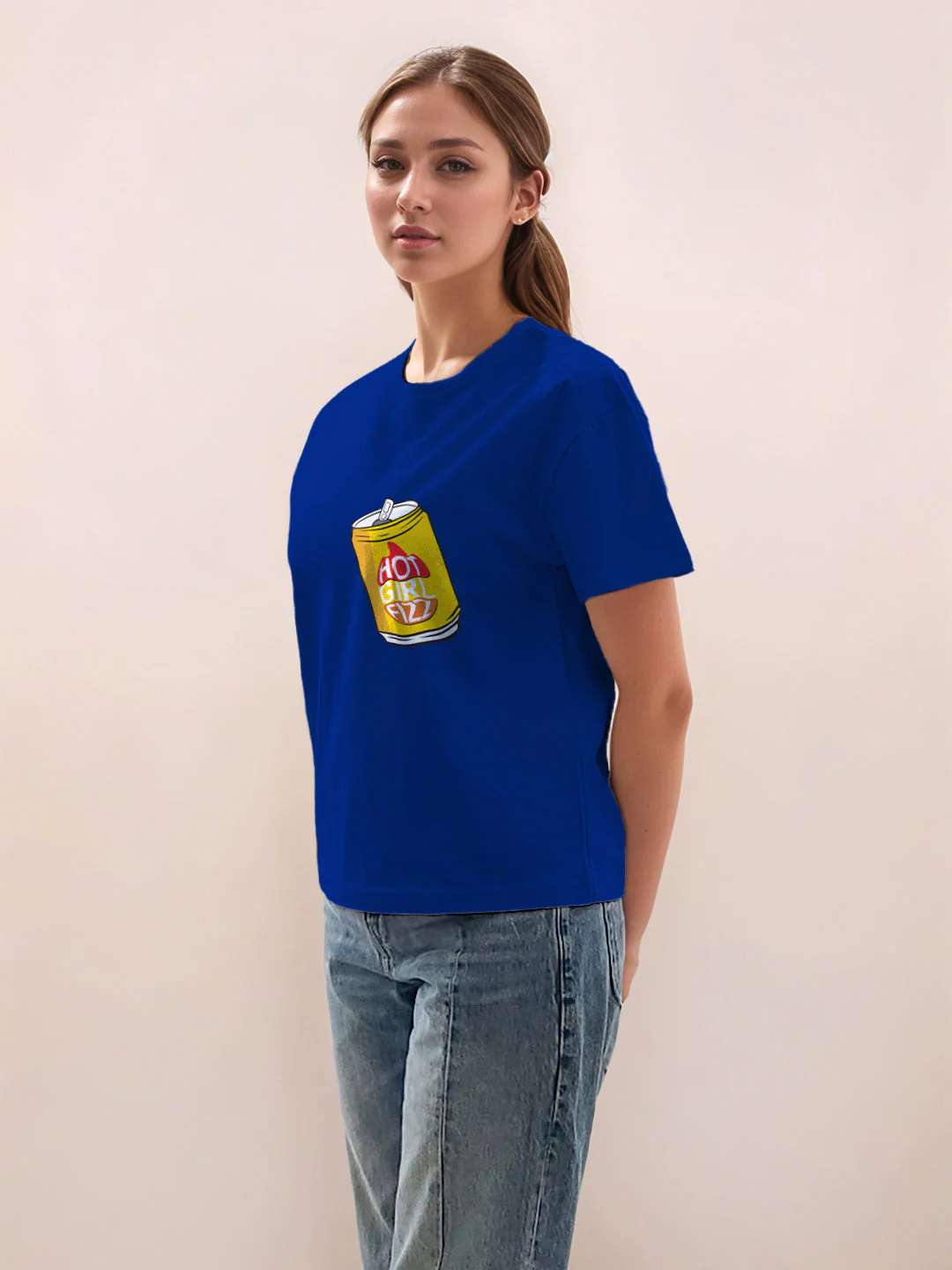 Blue Graphic Half Sleeves T-Shirt - Image 3