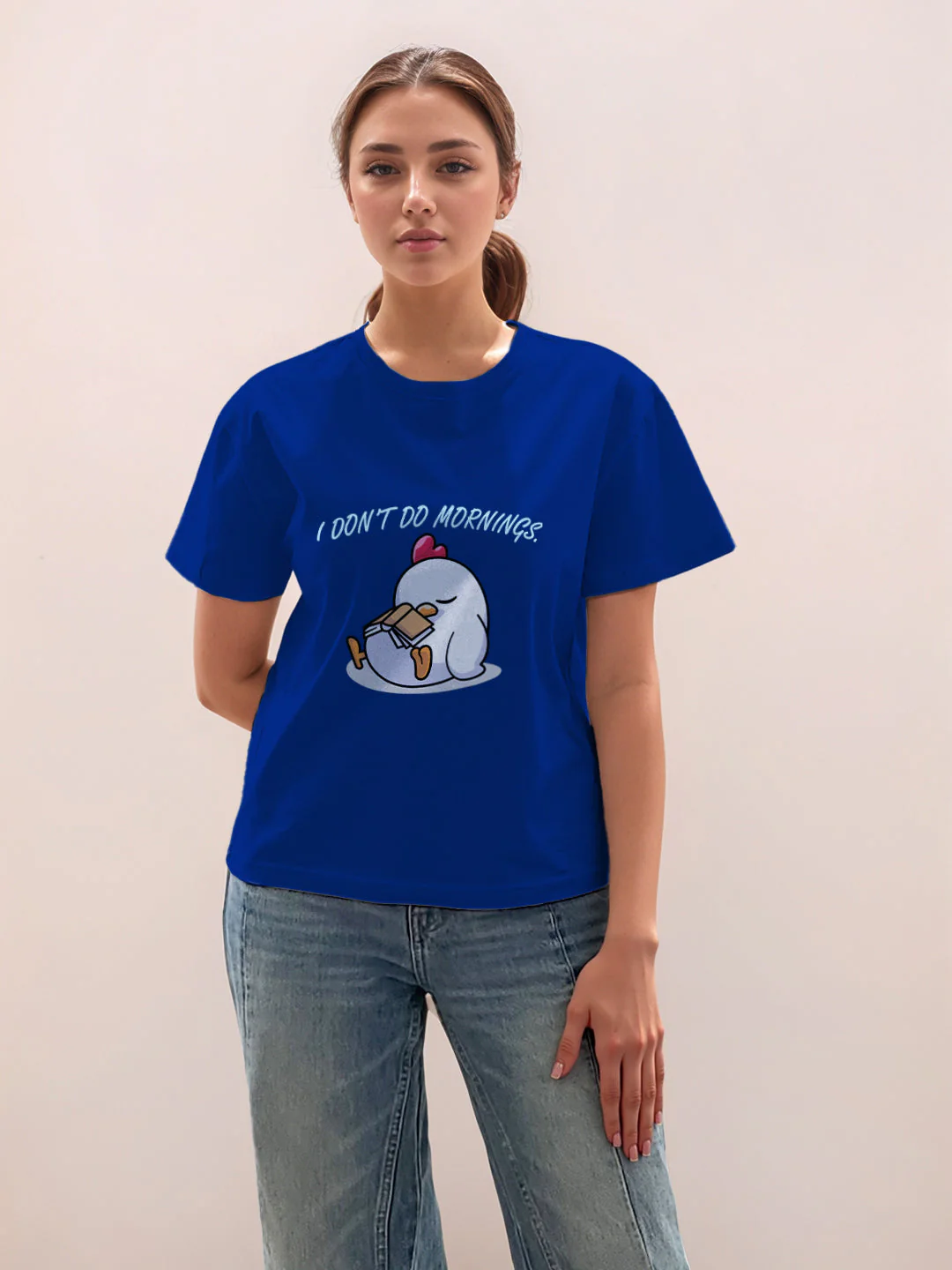 Blue Graphic Half Sleeves T-Shirt - Image 2