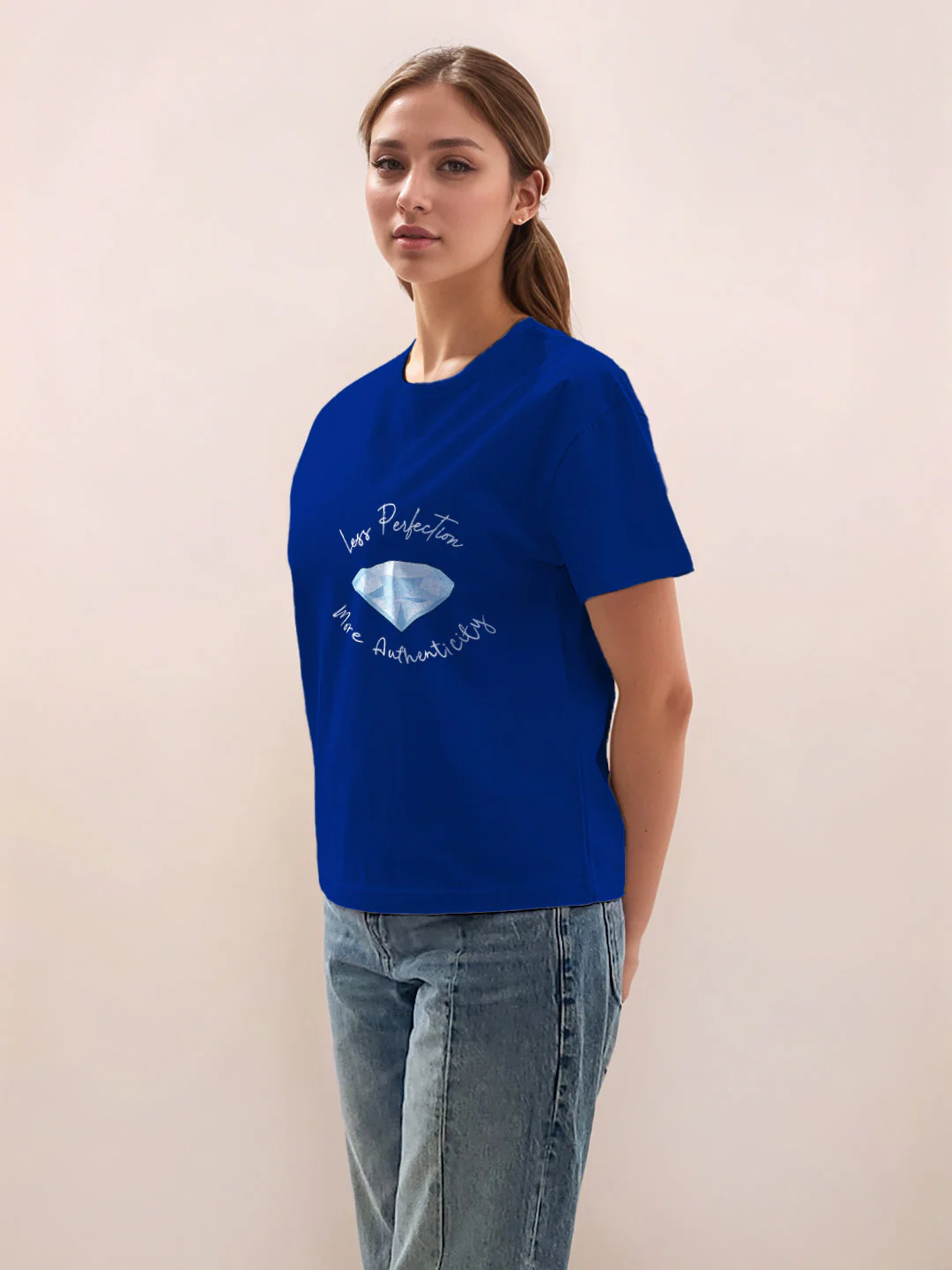 Blue Graphic Half Sleeves T-Shirt - Image 3