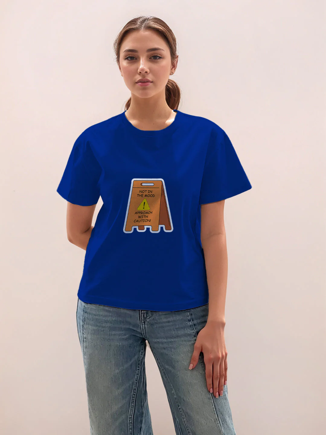 Blue Graphic Half Sleeves T-Shirt - Image 2