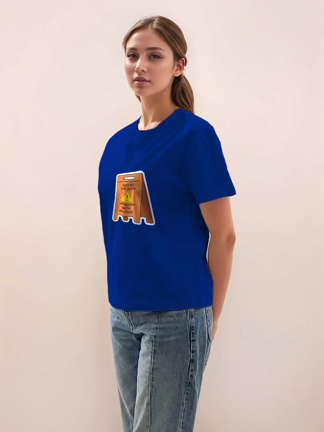 Blue Graphic Half Sleeves T-Shirt - Image 3