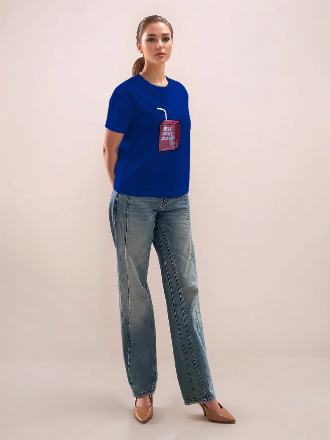 Blue Graphic Half Sleeves T-Shirt - Image 5