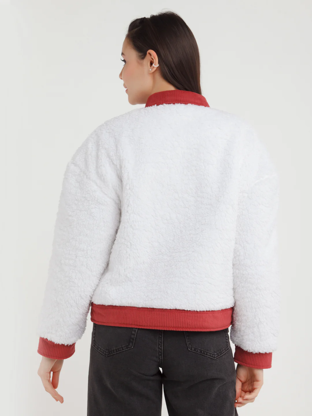 White Colorblock Jacket - Image 4