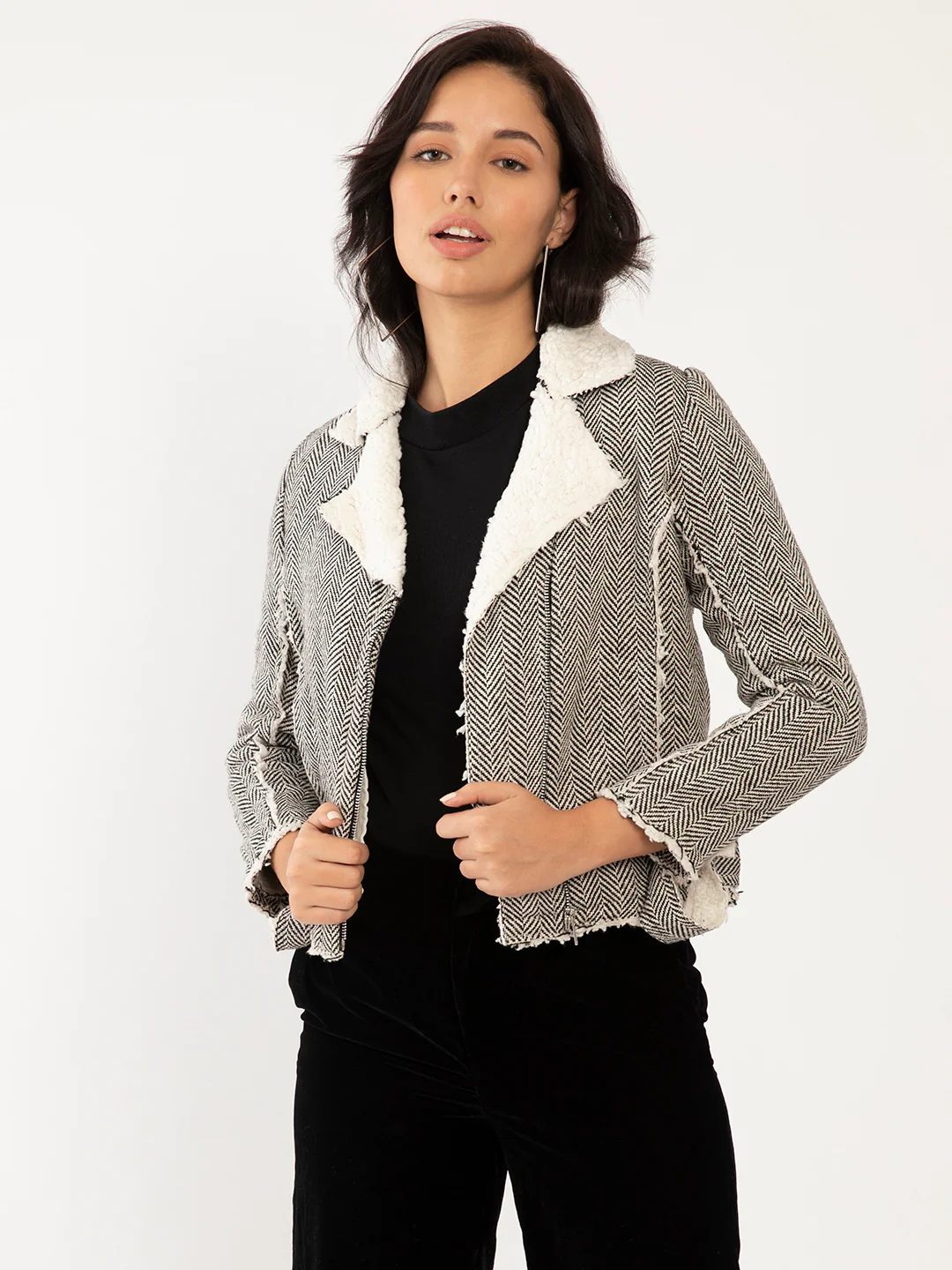 Black & White Casual Jacket - Image 2
