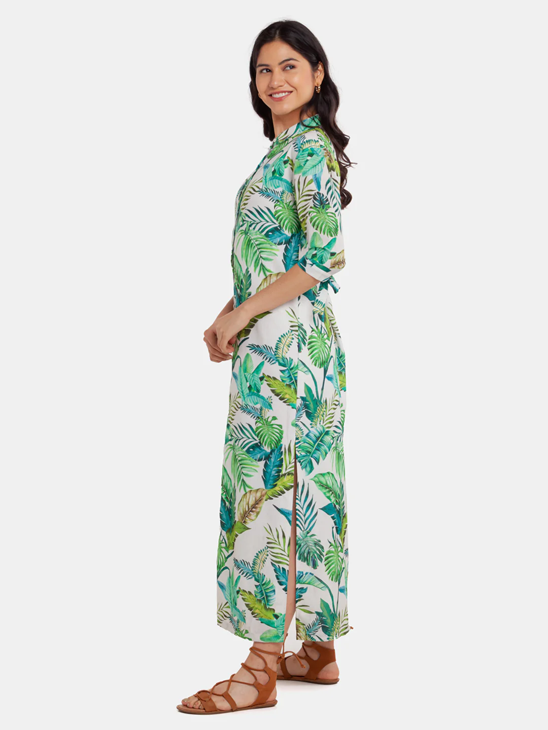 White Printed Maxi Dress - Image 3