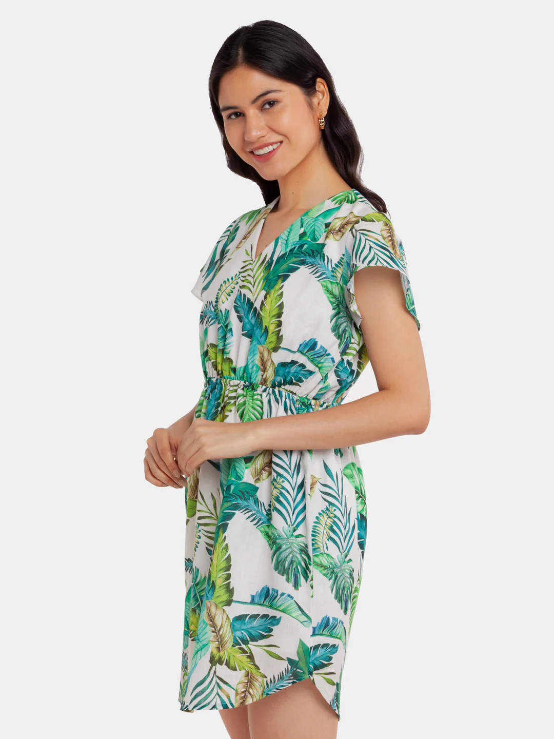 White Printed Midi Dress - Image 3