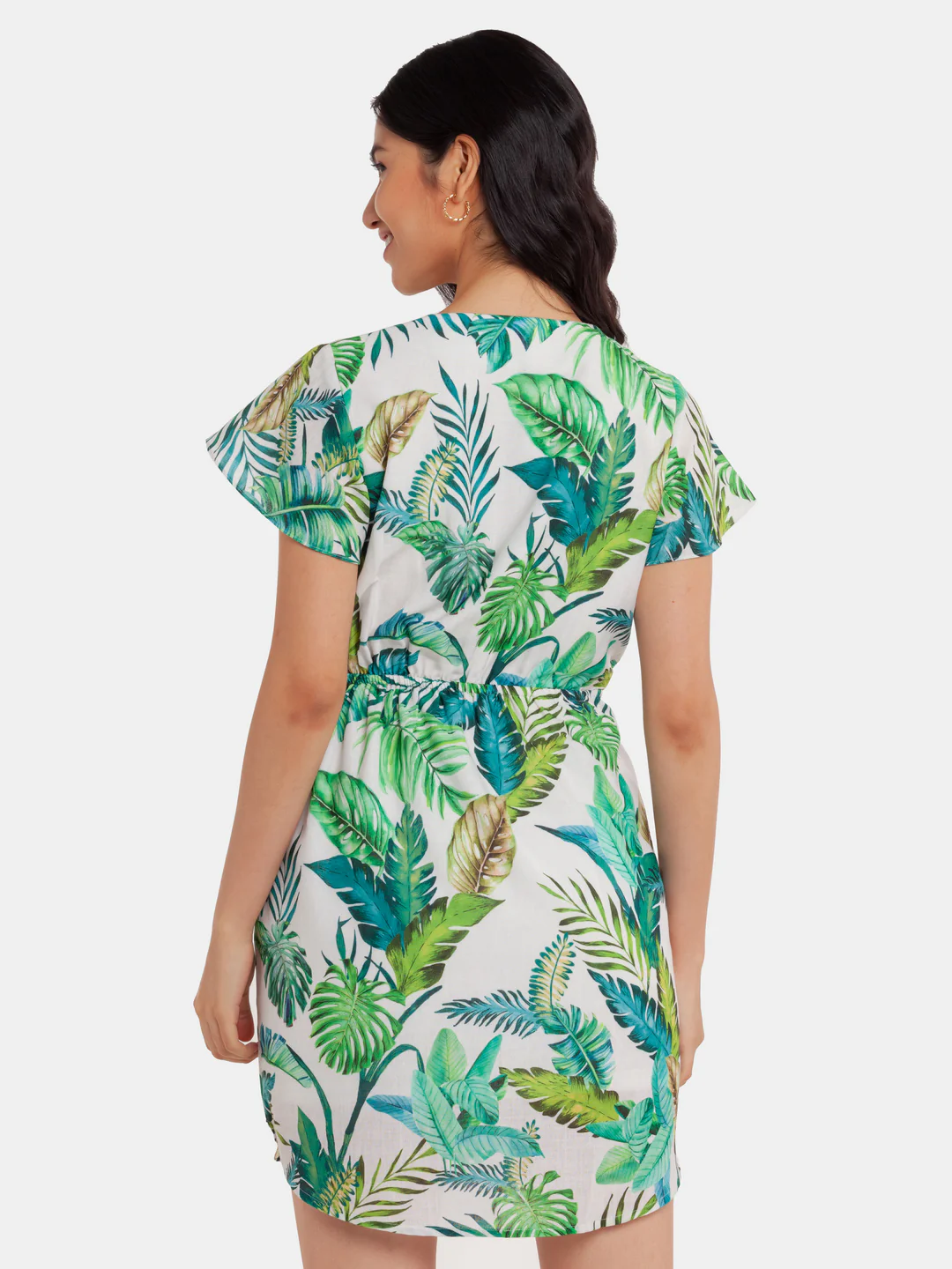White Printed Midi Dress - Image 4