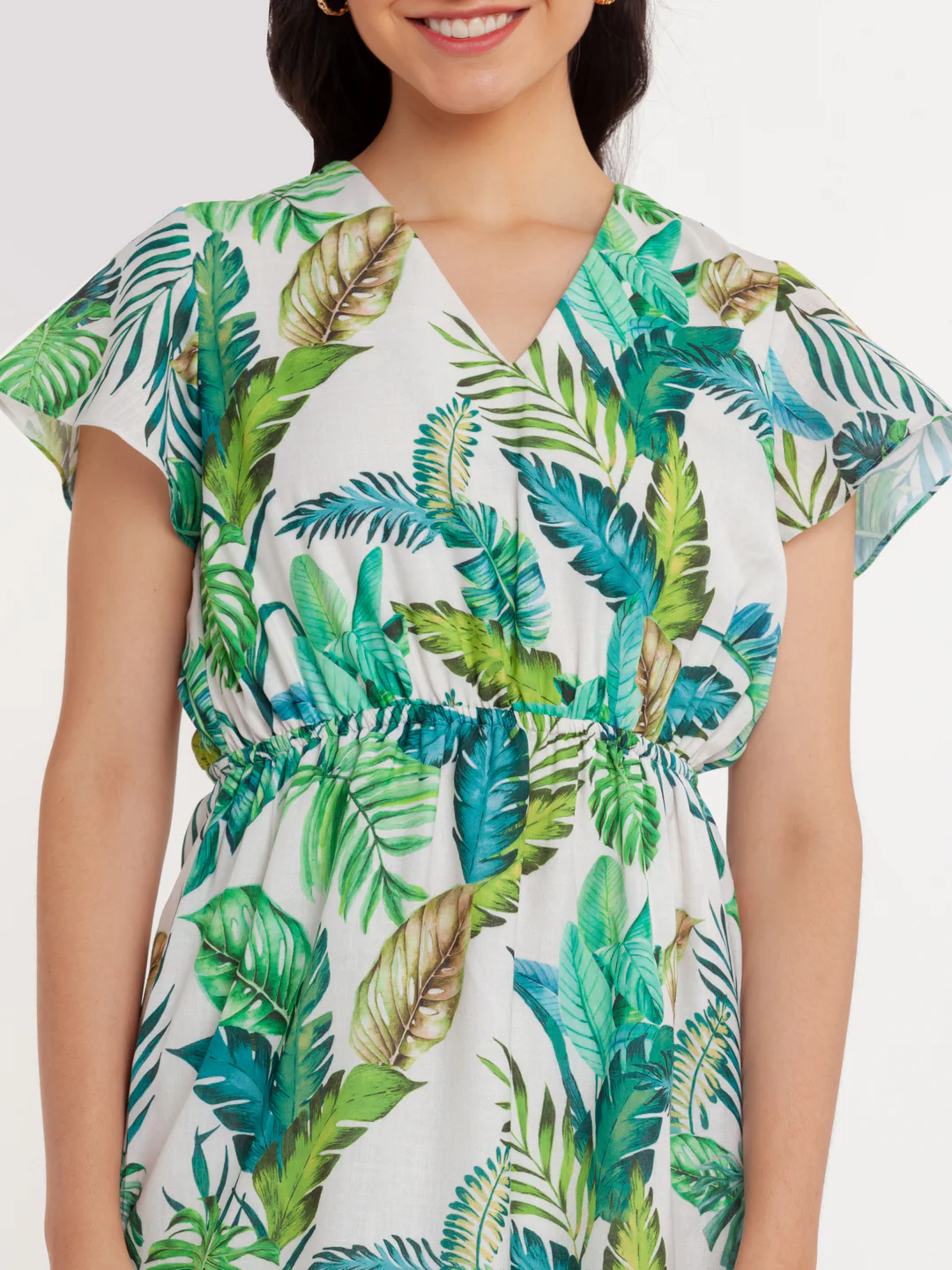 White Printed Midi Dress - Image 6