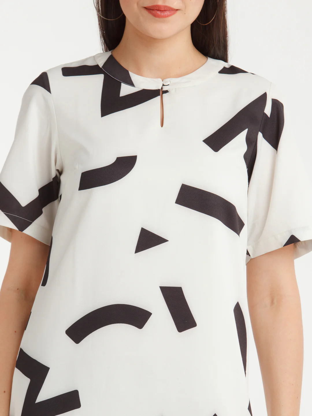 White Printed Mini Dress - Image 6