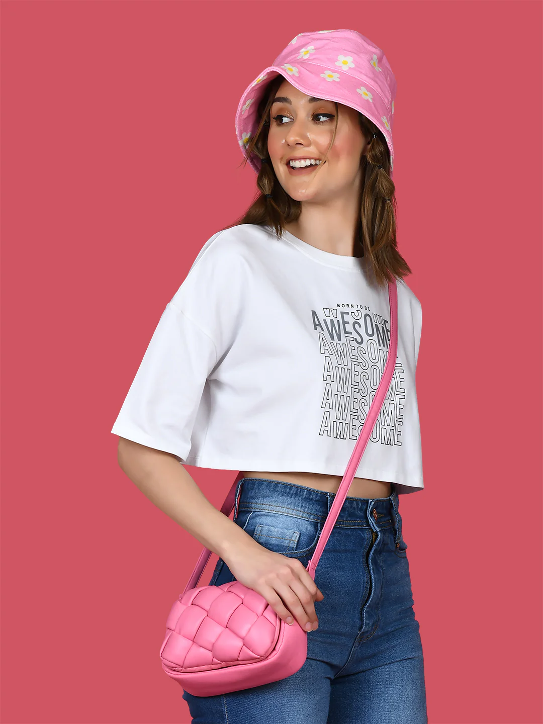 White Printed Oversized T-Shirt - Image 4