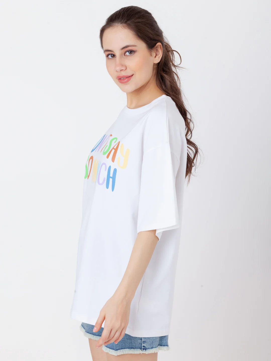 White Printed Regular T-Shirt - Image 3