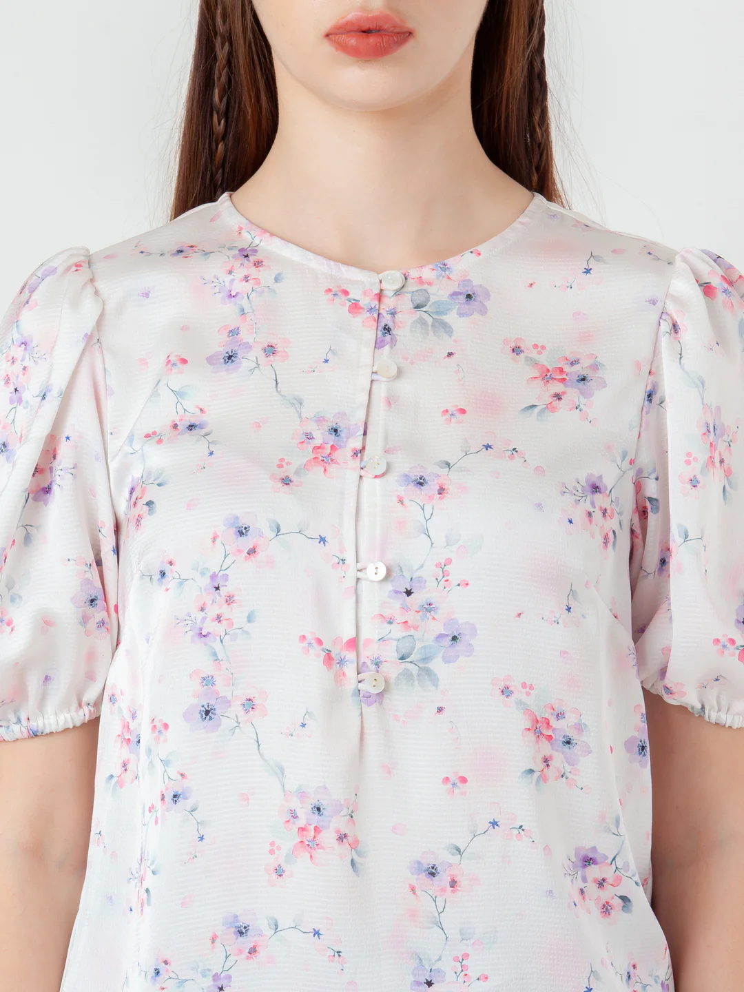 White Printed Regular Top - Image 6