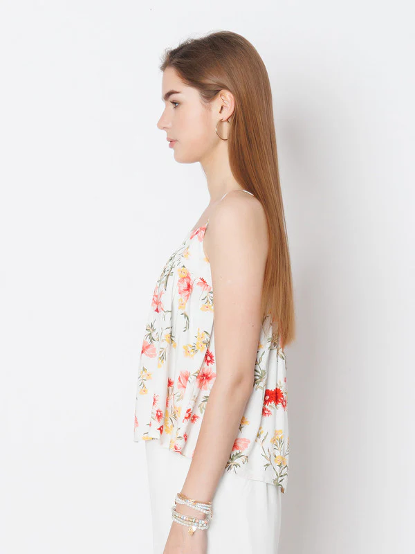 White Printed Relaxed Fit Top - Image 3