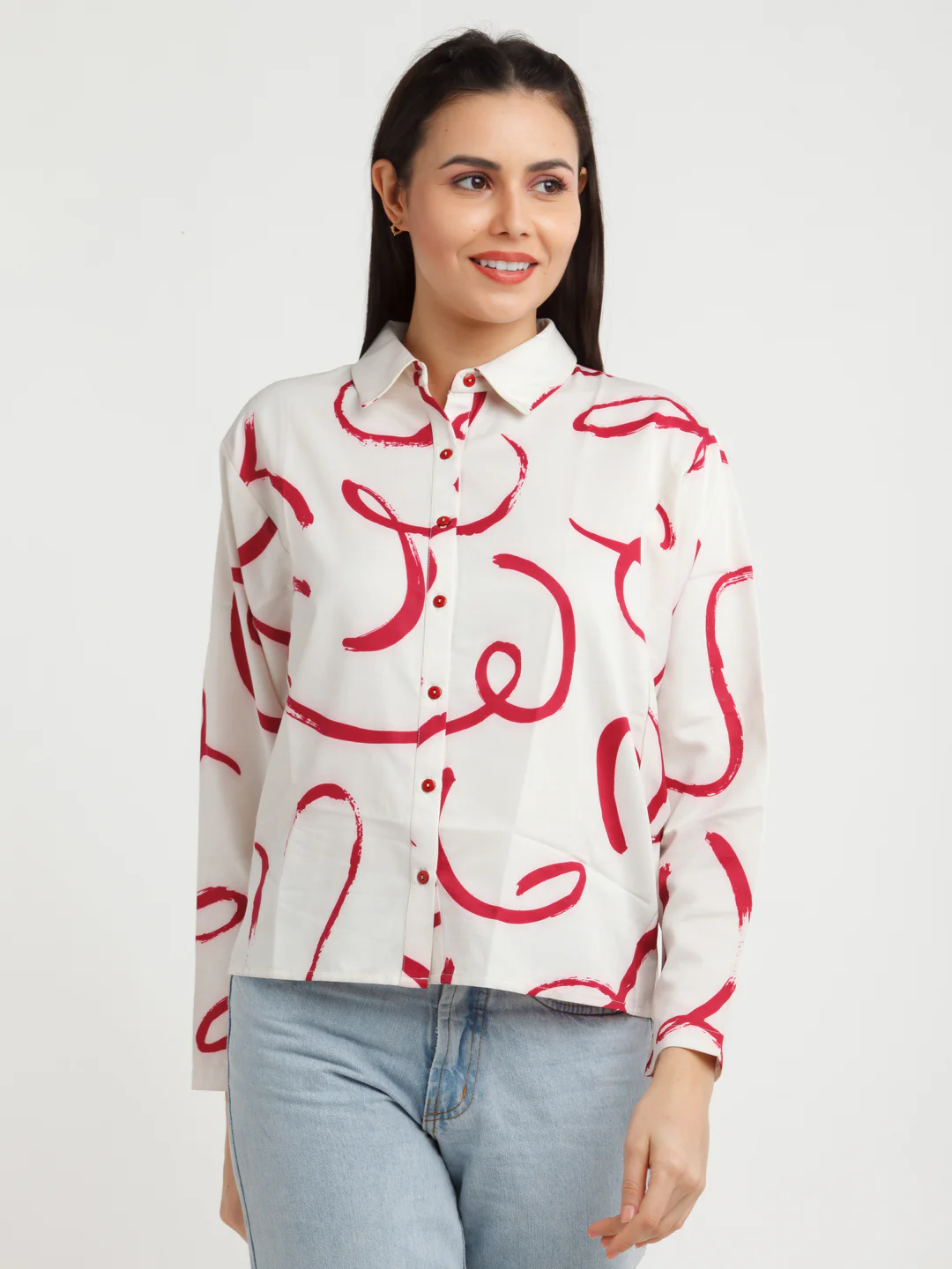 White Printed Shirt - Image 2