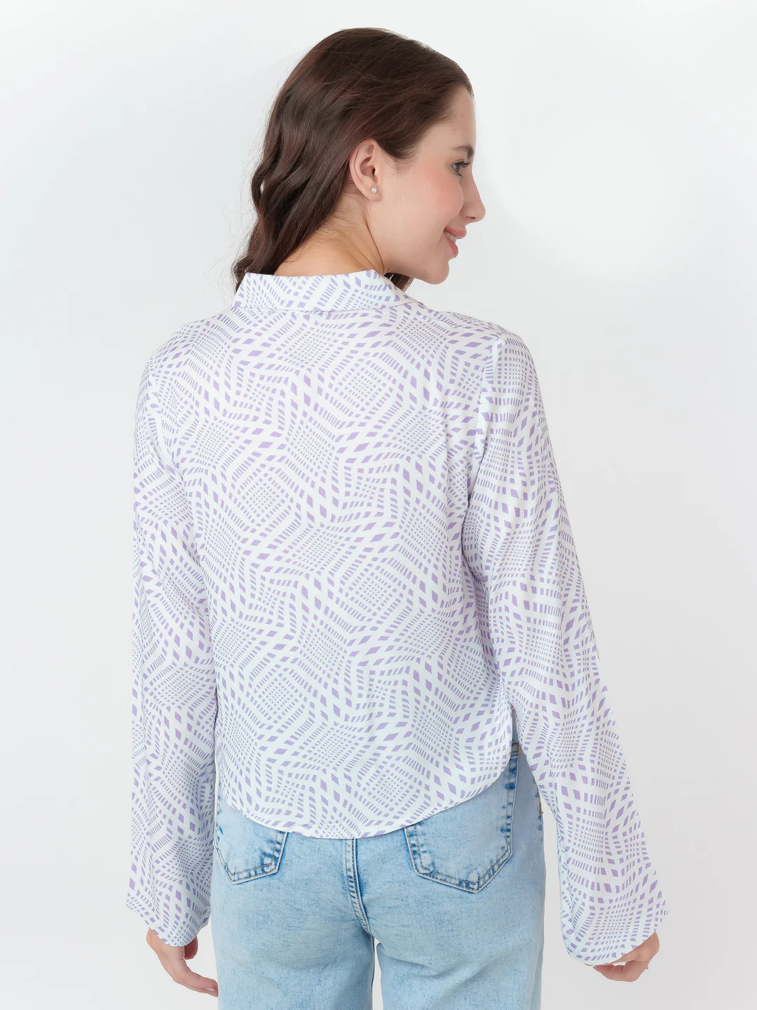 White Printed Shirt - Image 4