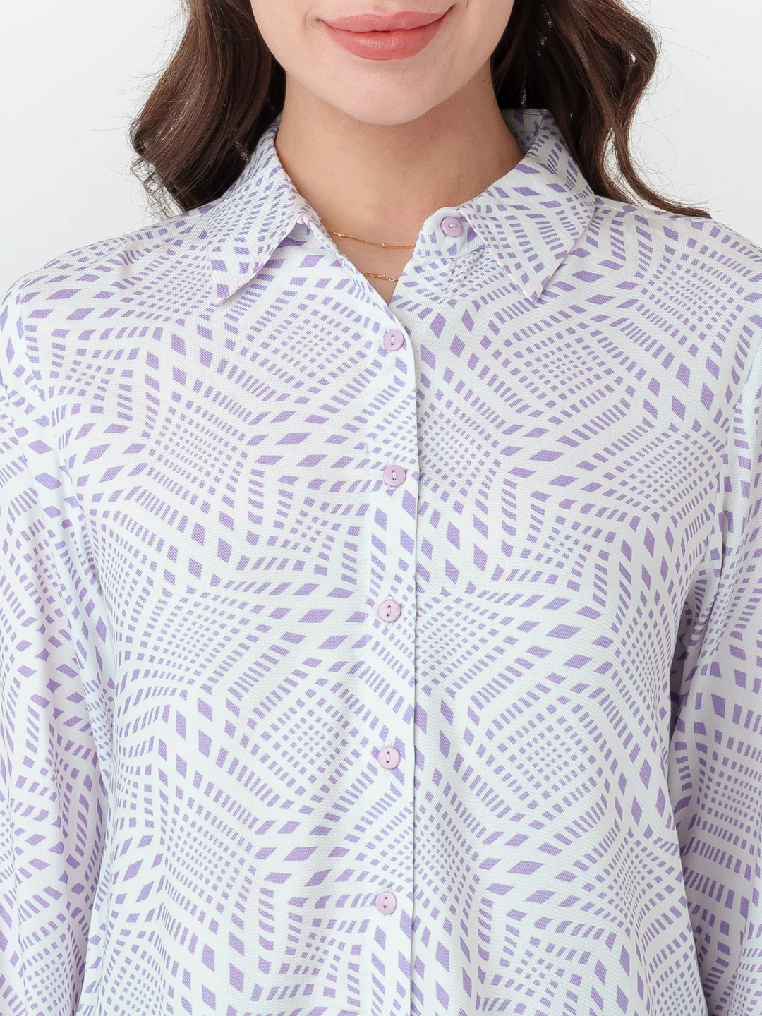 White Printed Shirt - Image 6