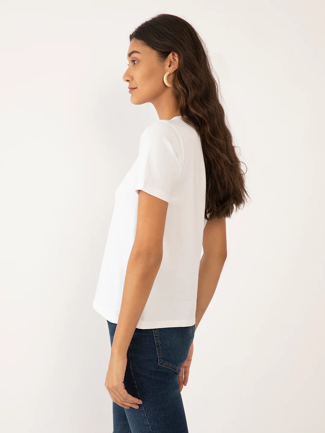 White Printed T-Shirt - Image 2