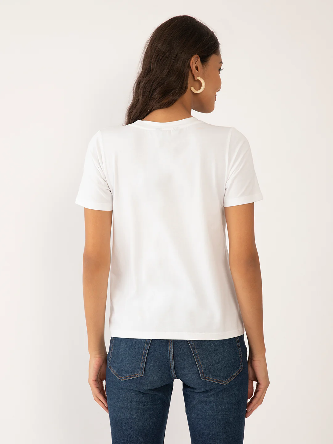 White Printed T-Shirt - Image 3