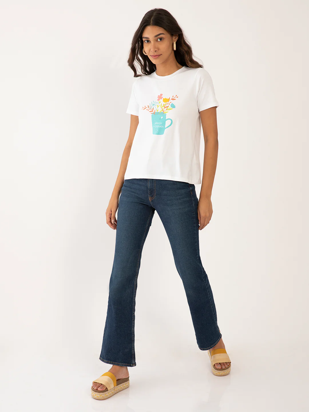 White Printed T-Shirt - Image 4
