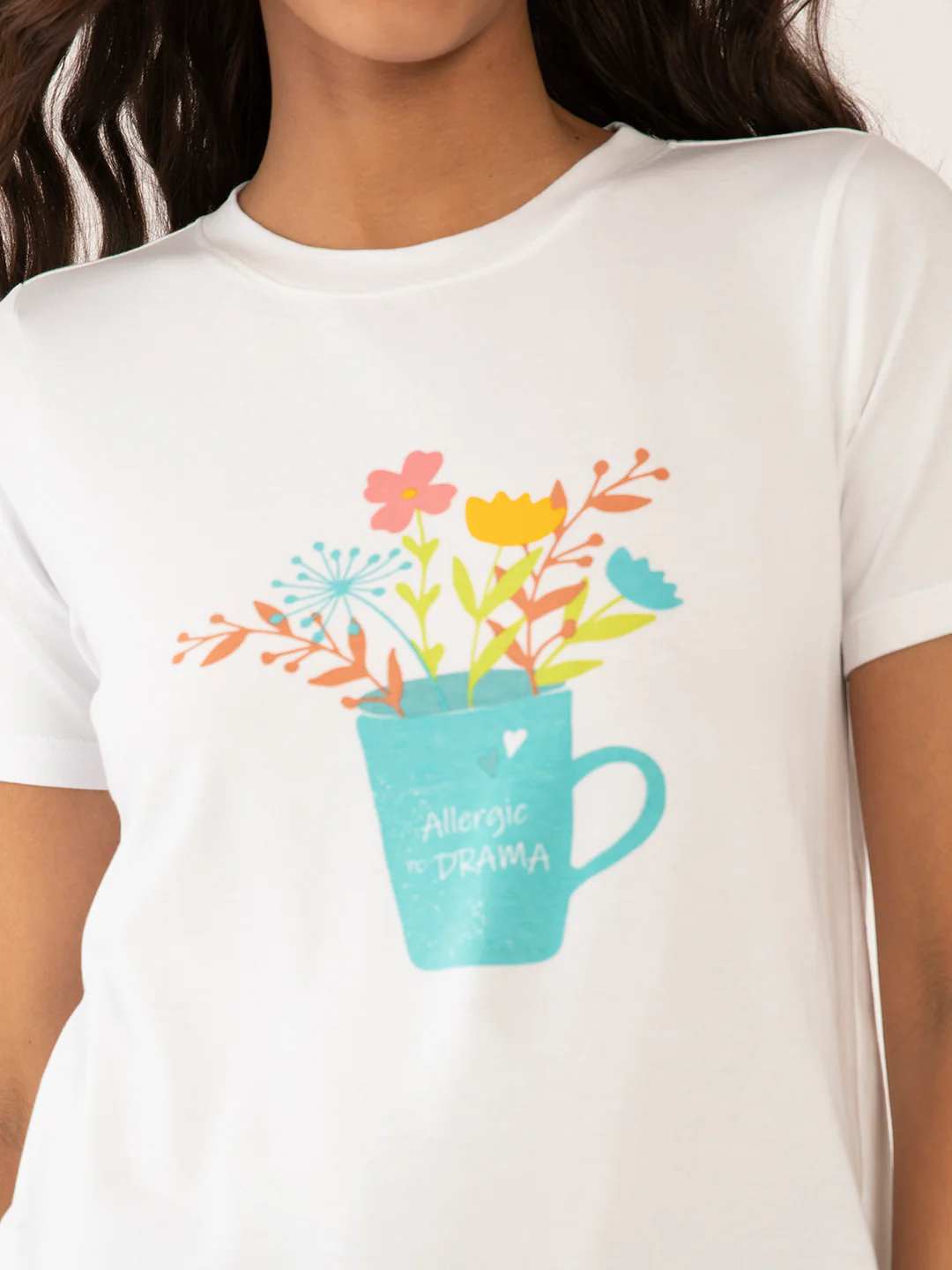 White Printed T-Shirt - Image 5