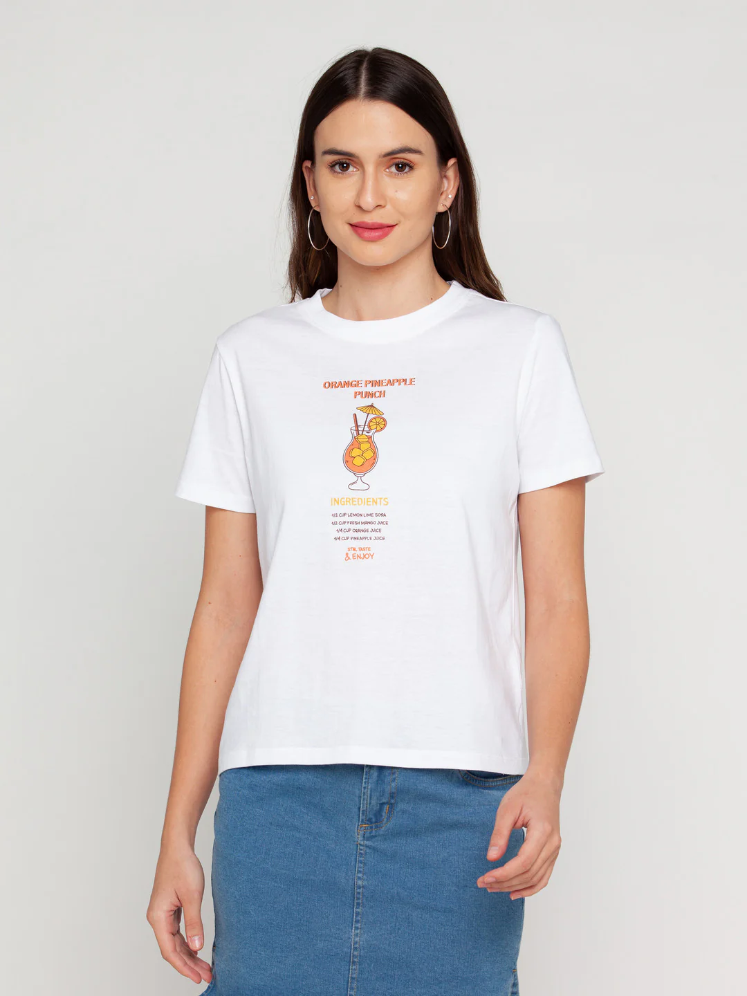 White Printed T-Shirt - Image 2