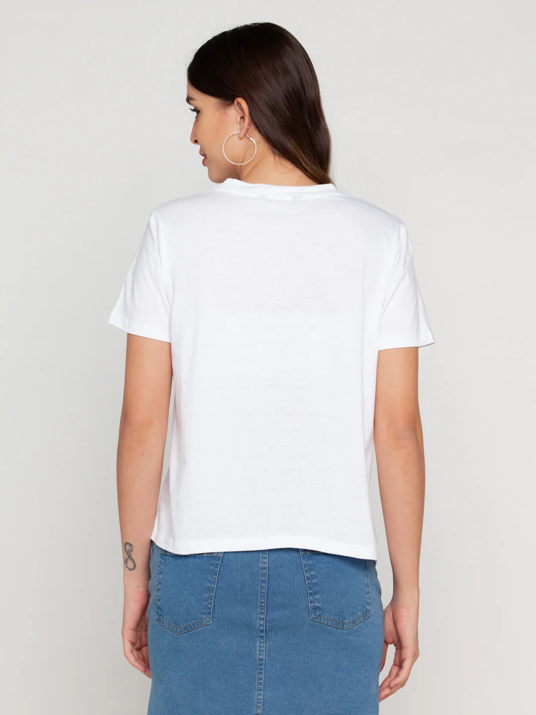 White Printed T-Shirt - Image 4