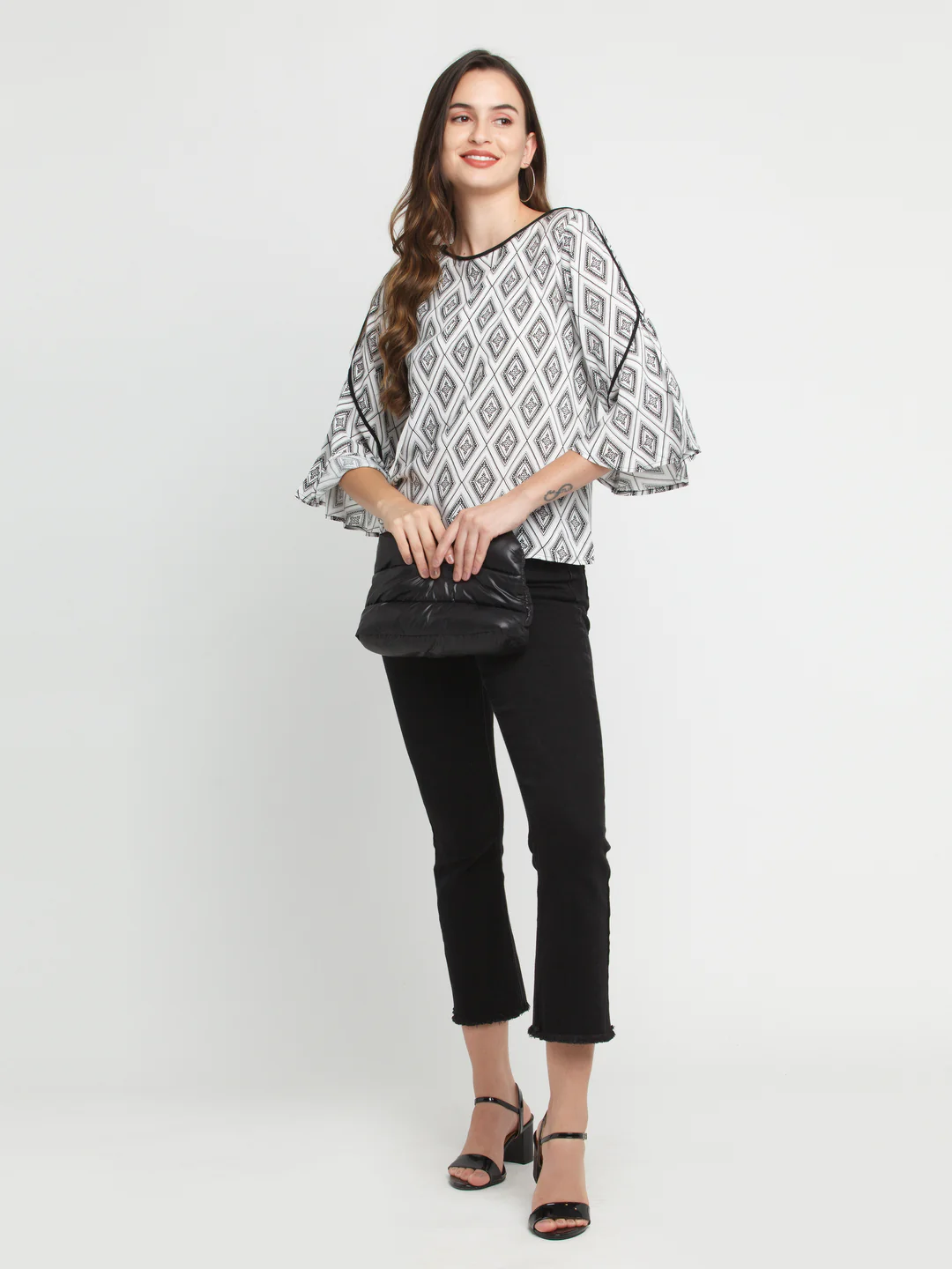 White Printed Top - Image 5