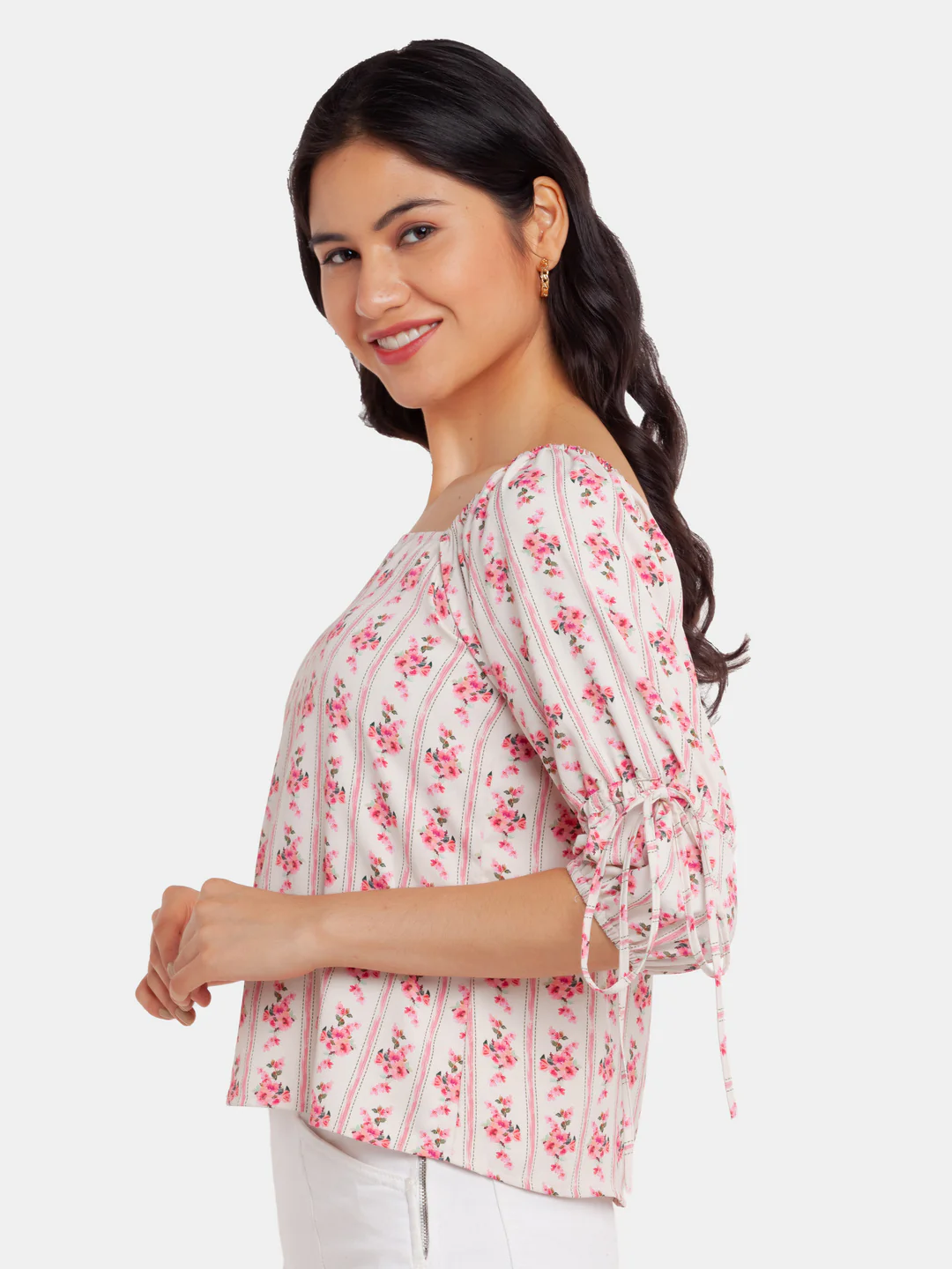 White Printed Top - Image 3