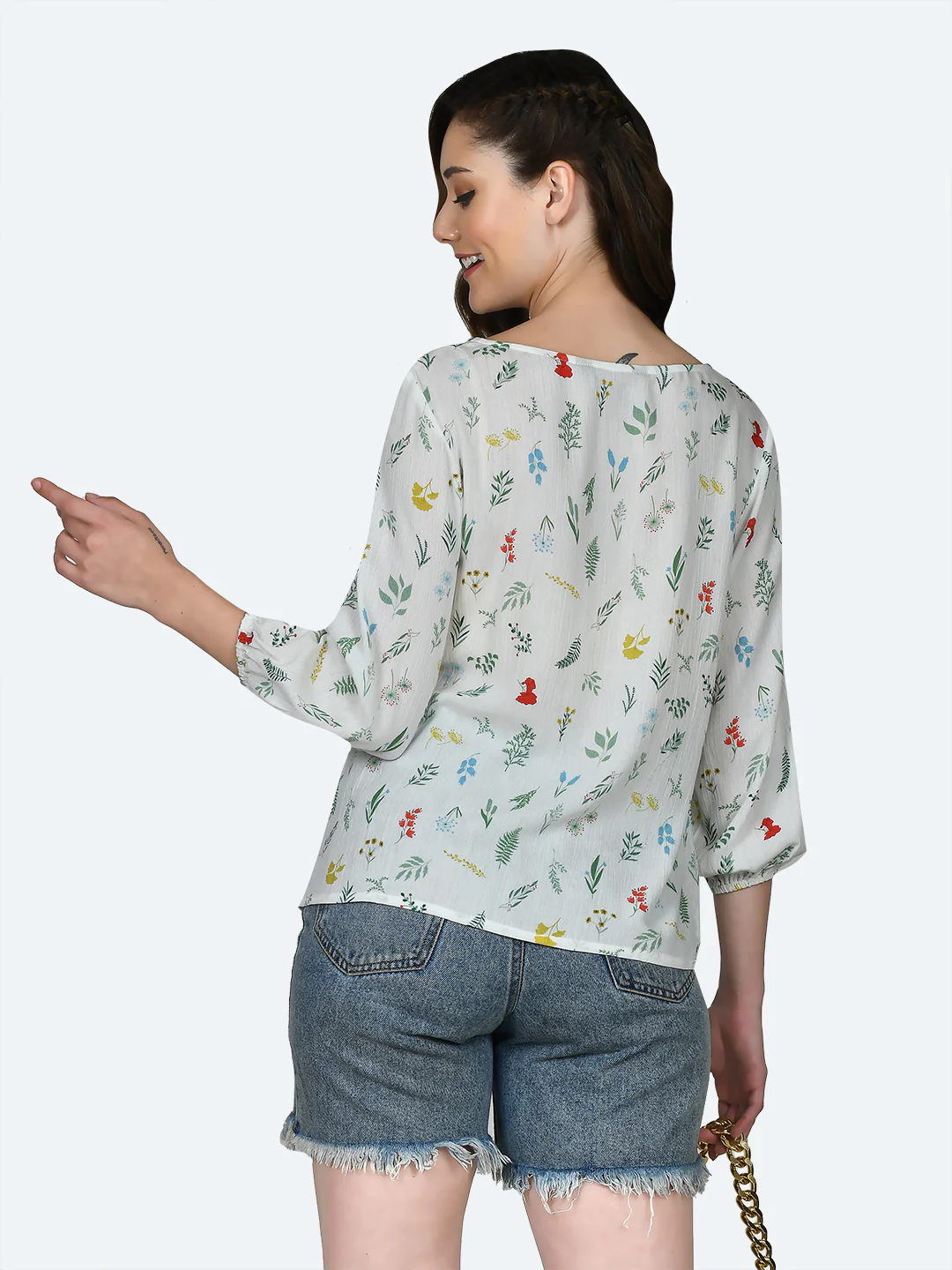 White Printed Top - Image 4