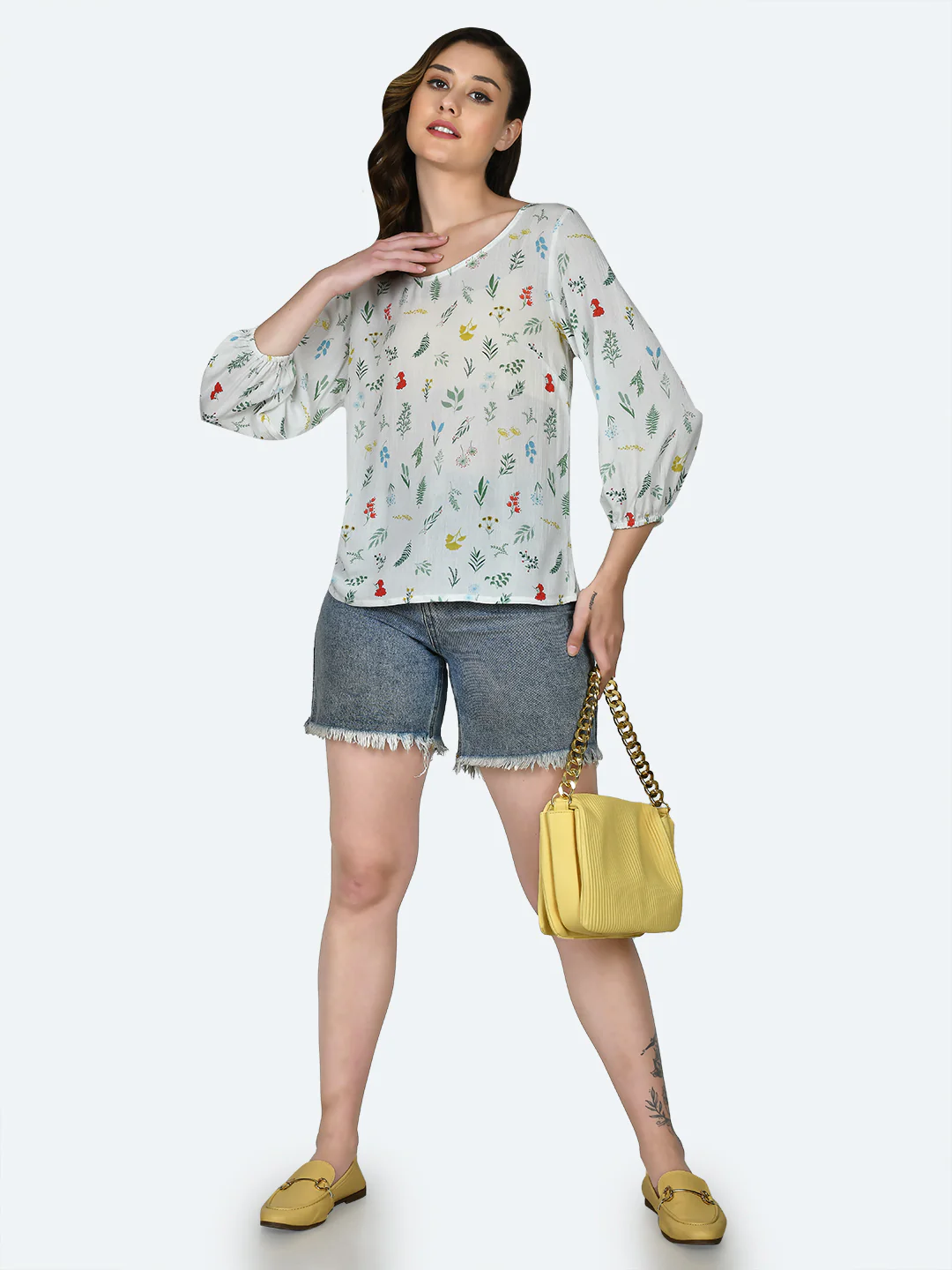White Printed Top - Image 5
