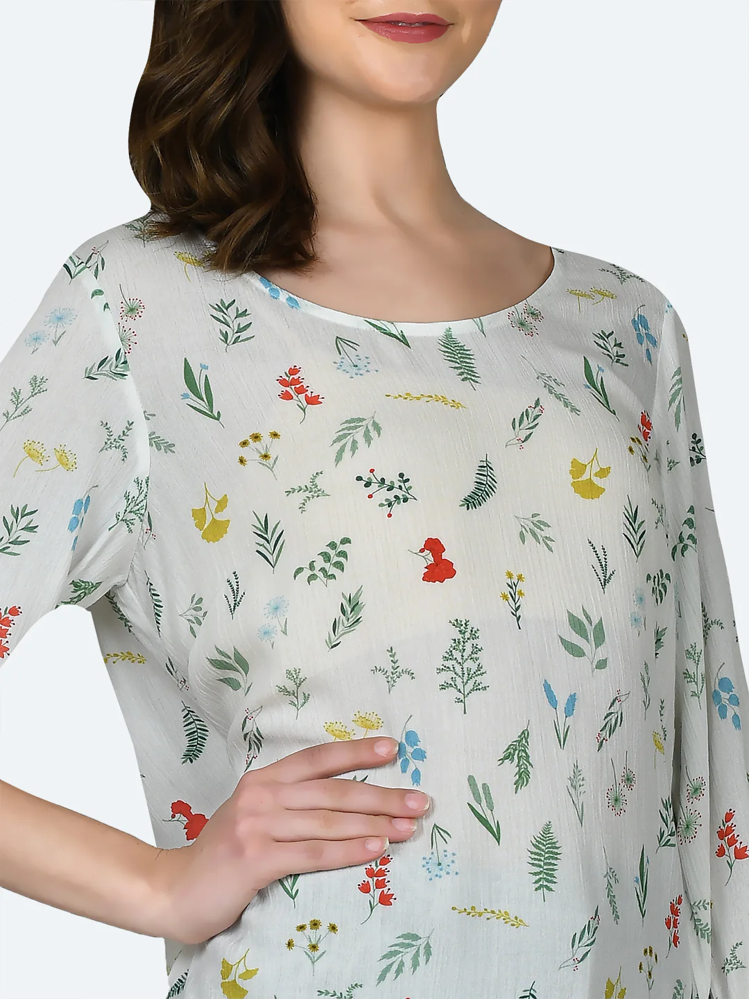 White Printed Top - Image 6