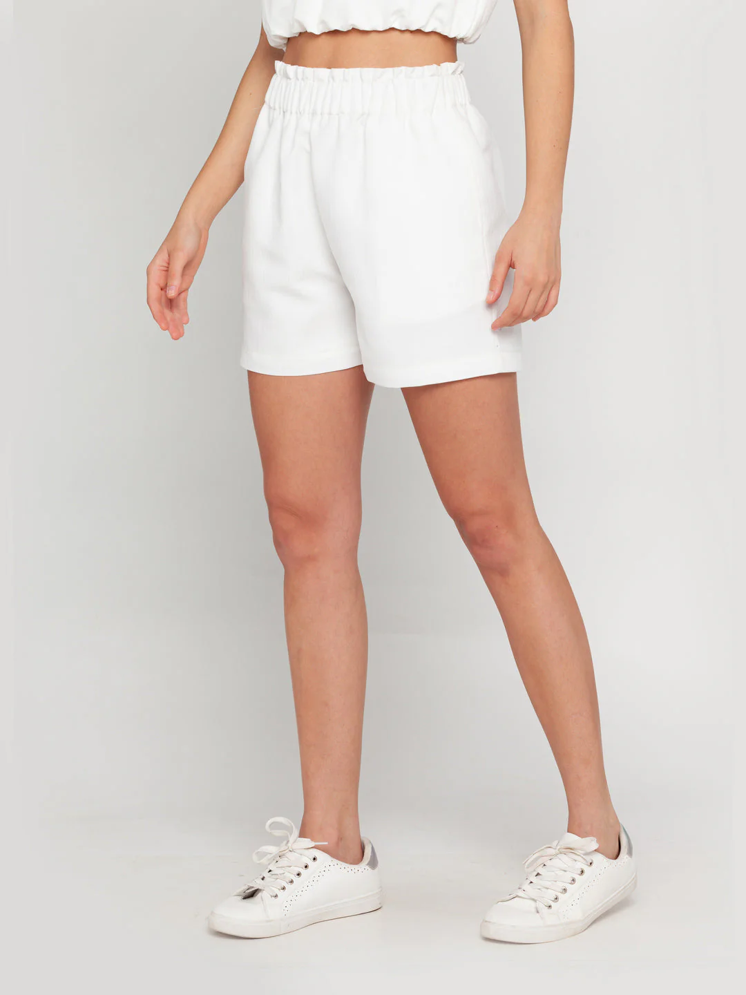 White Solid Elasticated bottom - Image 3