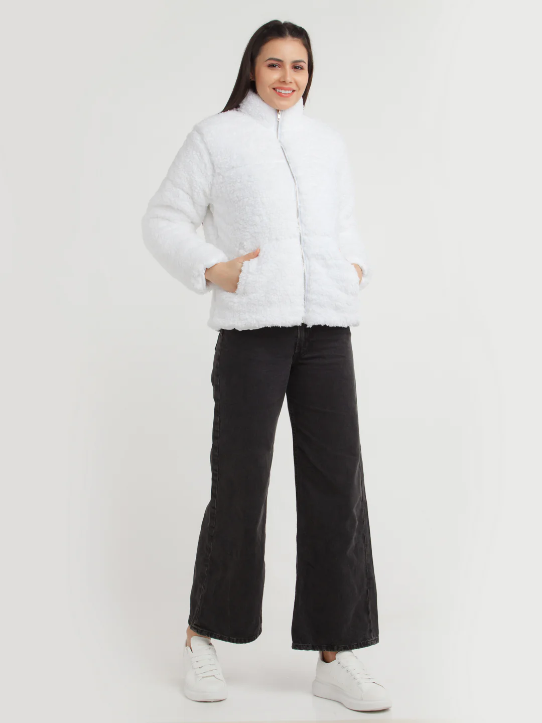 White Solid Jacket - Image 5