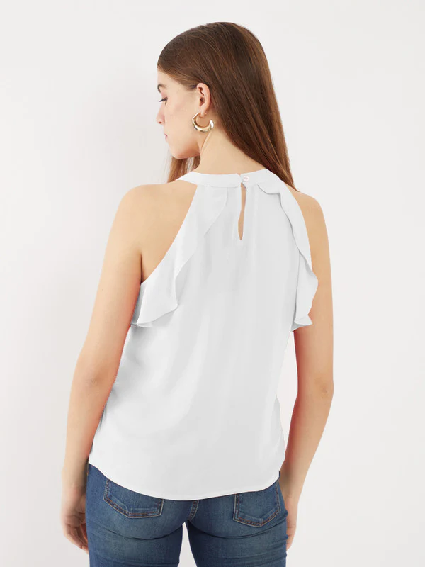 White Solid Regular Top - Image 5